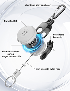 Logo personalizzato Heavy Duty Badge Reel scalabile con Badge roll rotazione libera portachiavi accessori infermiere distintivo bobine all'ingrosso - Product Image 2