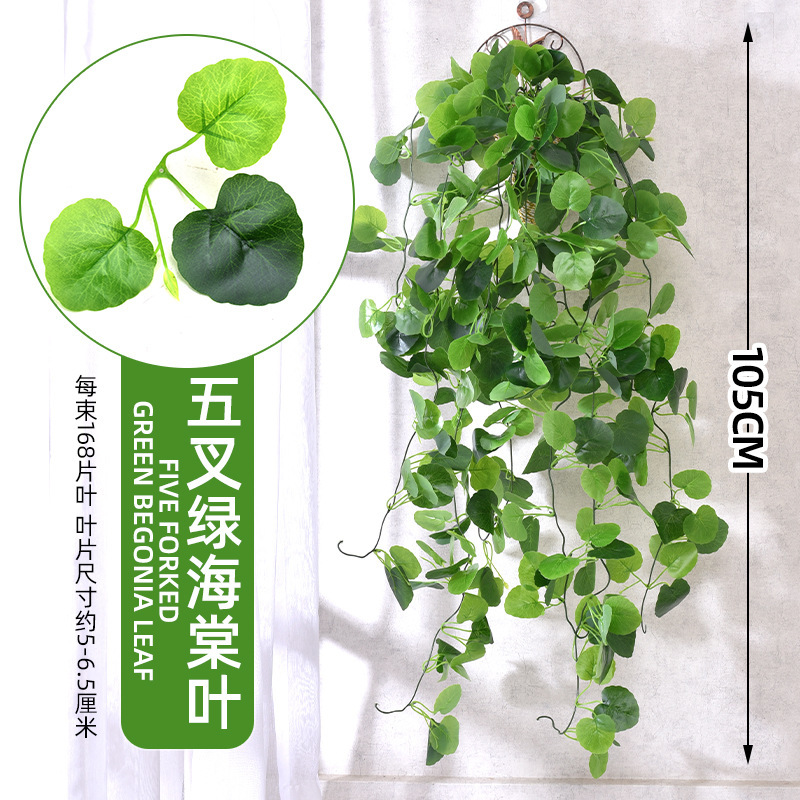 5-forked begonia leaf wall hanging