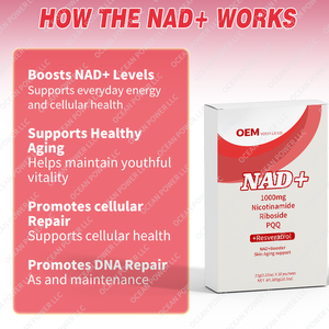 Complément alimentaire très vendu 1000 mg NAD+ Liquide Nicotinamide Riboside PQQ Resvératrol pour l'énergie Antioxydant et soutien immunitaire - Product Image 3