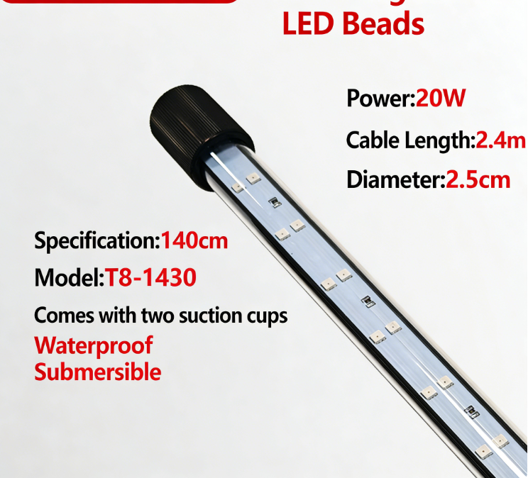Bande LED double rangée 140 cm - Lumière à intensification des couleurs