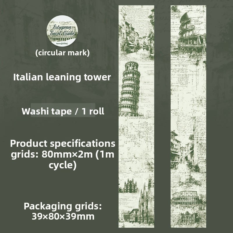 D Italian Leaning Tower-white
