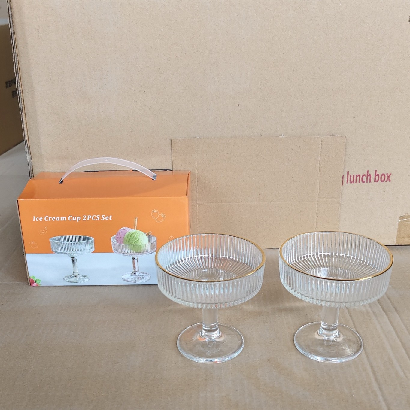 Ensemble en deux pièces de estampillage chaud transparent de barre verticale