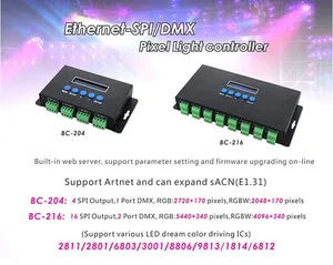 BC-216 Led Display Ethernet DMX Pixel interruttore luce Led Pixel Controller programmabile Controller Display a Led per PC
