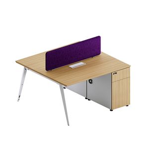 Mesa de ordenador de oficina comercial de diseño moderno con estantes de almacenamiento Material MFC de etiqueta privada pragmático multicolor - Product Image 5
