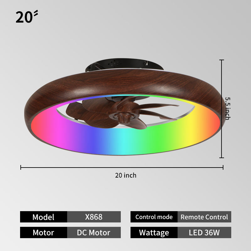 20 pulgadas-Walnut RGB