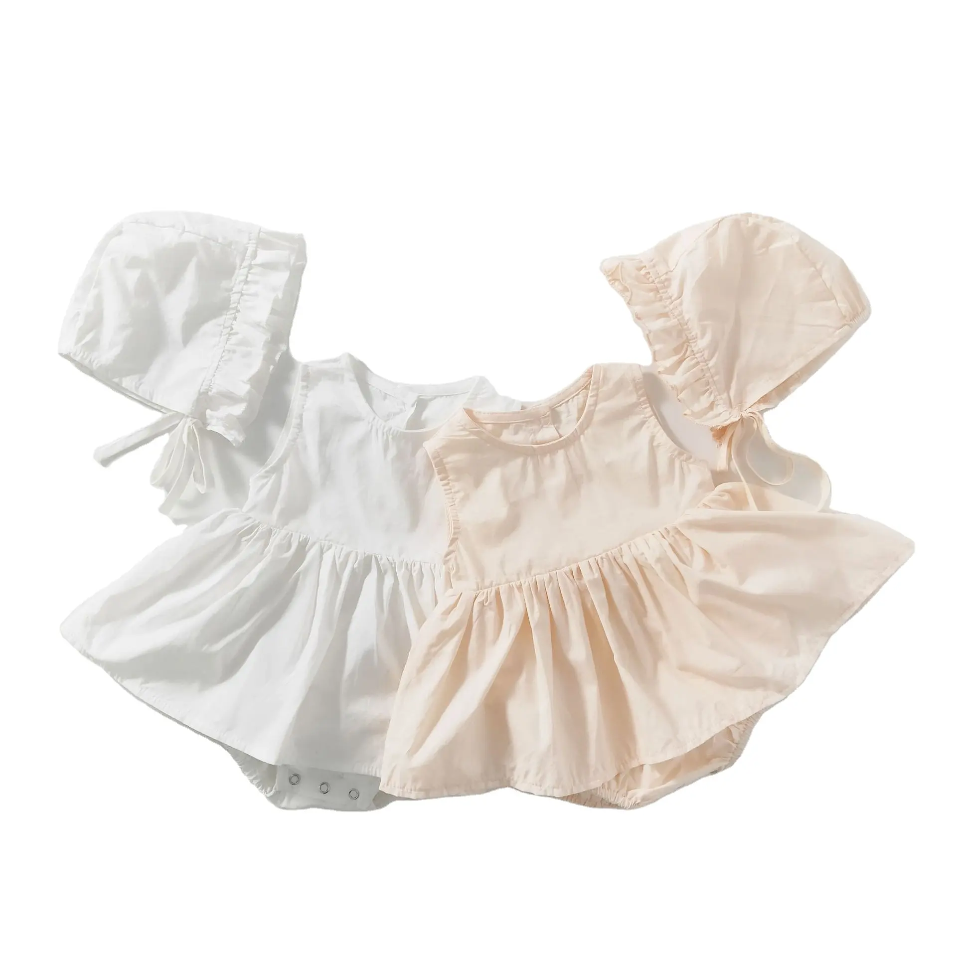 Vestidos Retro de princesa para niña recién nacida, chaleco, falda, peleles, vestido de princesa con sombrero, novedad de verano
