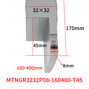 意大利型数控车床刀具金属8毫米宽度切削端面开槽刀架 - Product Image 2