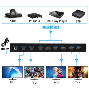 4K HDMI Matrix 4x4 4 in 4 Out HDMI2.0b Switch Splitter 4K 60Hz Box EDID con control remoto RS232