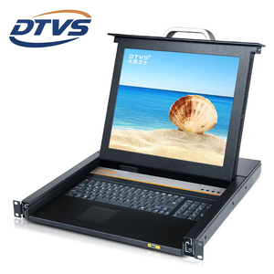 DTVS 17 "发光二极管KVM交换机，带8端口VGA以太网mt-viki 1U机架式液晶控制台抽屉CAT6和8个VGA RJ45适配器，库存 - Product Image 2