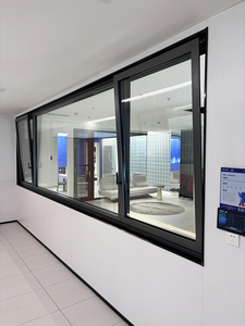 Fuson Hợp kim nhôm trôi Cửa sổ phẳng mở bên trong đảo ngược Hệ thống kính Cách âm bị hỏng cầu trượt cửa sổ - Product Image 3