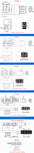 Taidacent 0,28/0,8 Zoll 2/3/4 Digit Gemeinsame Kathode Gemeinsame Anode 7 Segment Display Digital Sieben Segment LED Display Rohr uhr - Product Image 6
