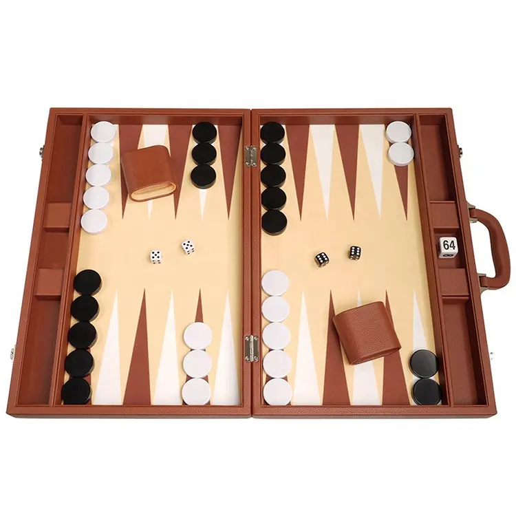 Backgammon cuero conjuntos de