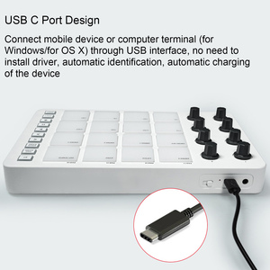 Портативный USB MIDI контроллер с RGB подсветкой машина для производства битов 16 колодок 10 кнопок 8 кнопок для производства музыки - Product Image 5