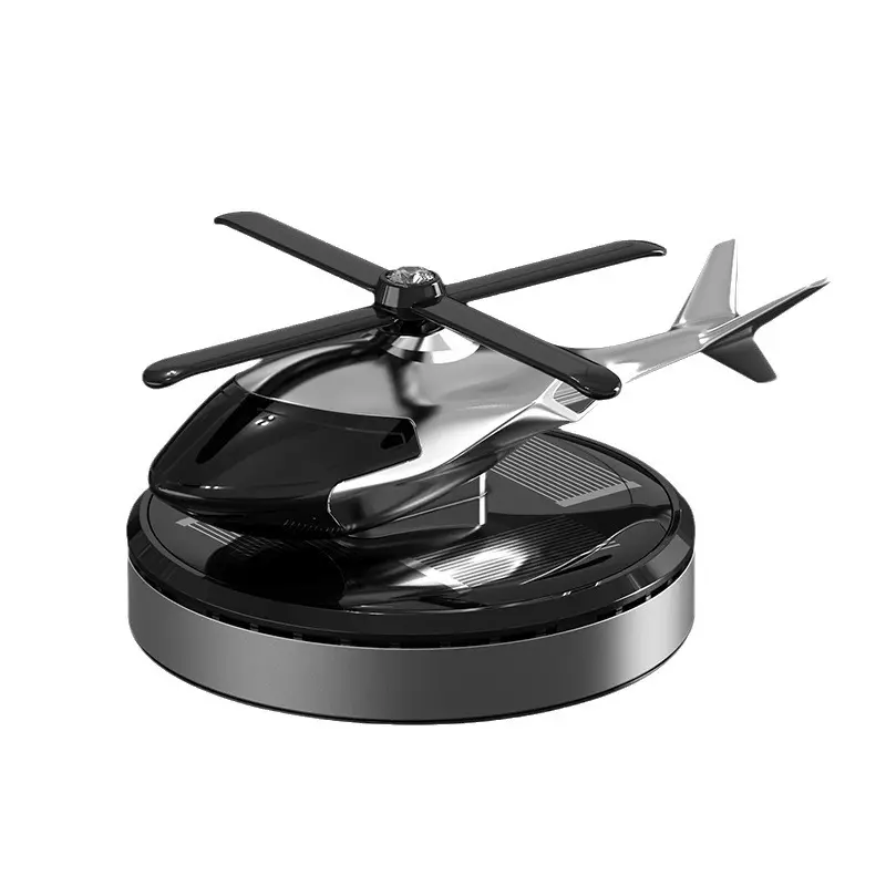 Penyegar udara aromaterapi pesawat bentuk helikopter mini surya baru untuk mobil