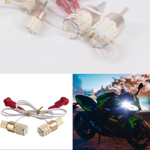 T10 yüksek parlaklık LED gösterge ışığı 3014 54SMD Dual çift renk dönüş sinyal ışığı yeni durum - Product Image 5