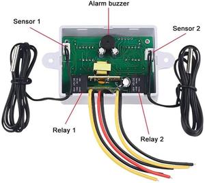 Termostato digital dual para calefacción y refrigeración, controlador de temperatura, salida de relé dual, regulador de temperatura, xk-w1088 - Product Image 4