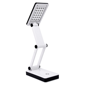มินิแบบพกพาปรับที่มีความยืดหยุ่นพับโคมไฟตั้งโต๊ะข้างเตียงอ่าน24 LED ศึกษาตารางแสง - Product Image 1