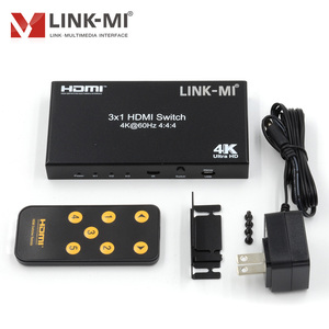 3x1 HDMI Switch 4K60Hz 18Gbps Soporte HDR, CEC, IR Control 3 en 1 Salida HDMI2.0 Switcher HDMI