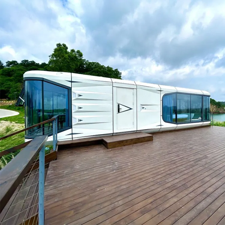 Rumah prefab konstruksi baja ringan N9-2 modular khusus gudang 2 kamar bahan hotel mewah modern