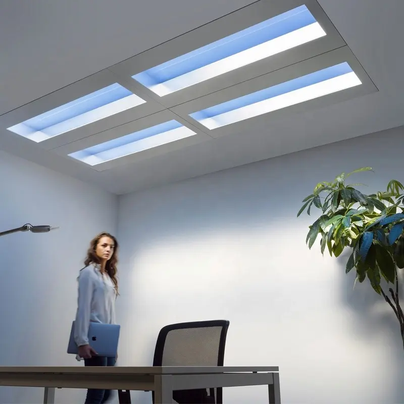 DST Kesehatan Rumah Pintar Wifi Kontrol Buatan Virtual Led Skylight Panel Cahaya Matahari Alami Langit Biru Lampu Langit-langit