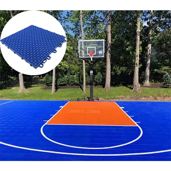 Court de basket-ball d'arrière-cour d'arrière-cour, surface de sport d'extérieur de verrouillage temporaire, pour jeux de gymnastique