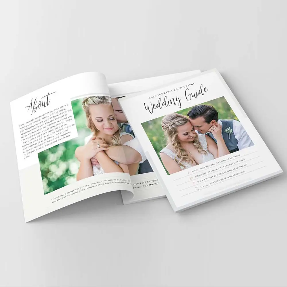 Magazine de mariage A4 à couverture souple avec impression de magazines en couleur personnalisés à des prix abordables