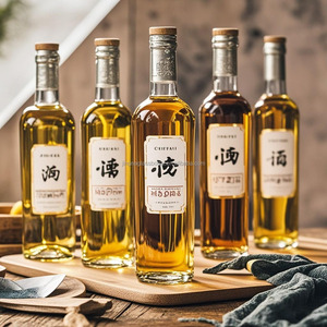 骷髅头形玻璃酒精酒精瓶100 400 750毫升超清佛陀玻璃瓶