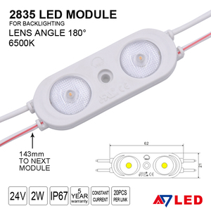 Ce Rohs 24V volt sıcak beyaz Smd 2835 LED reklam süslemeleri ışık modülü 2w yüksek parlaklık IP67 su geçirmez özel Led modülleri - Product Image 6