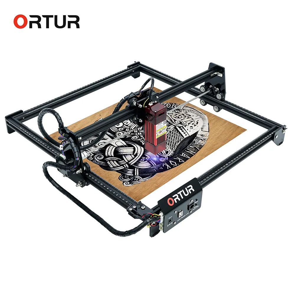 Ortur Laser Pemotong Pengukir DIY Fokus Tetap 5.5W Desain Pemotongan Kayu Cepat Presisi Tinggi Pemotong Printer dan Pemotongan