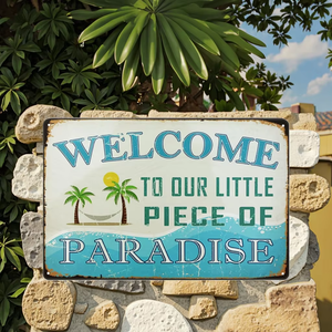 Cổ Cổ Điển Kim Loại Dấu Hiệu Retrowelcome Dấu Hiệu Cho Tường Ngoài Trời Trang Trí Nội Thất Retro Biểu Tượng Cổ Mảng Bám Sơn Thủ Công - Product Image 1