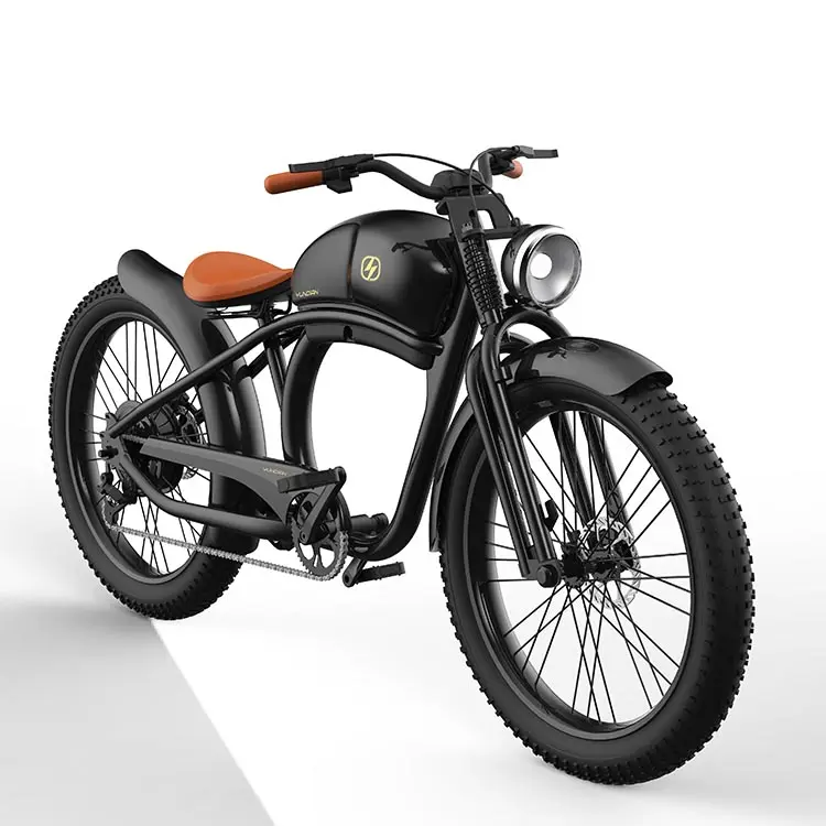 Gudang EU sepeda motor listrik berkualitas tinggi sepeda motor 26 inci ban besar antik dimodifikasi ebike