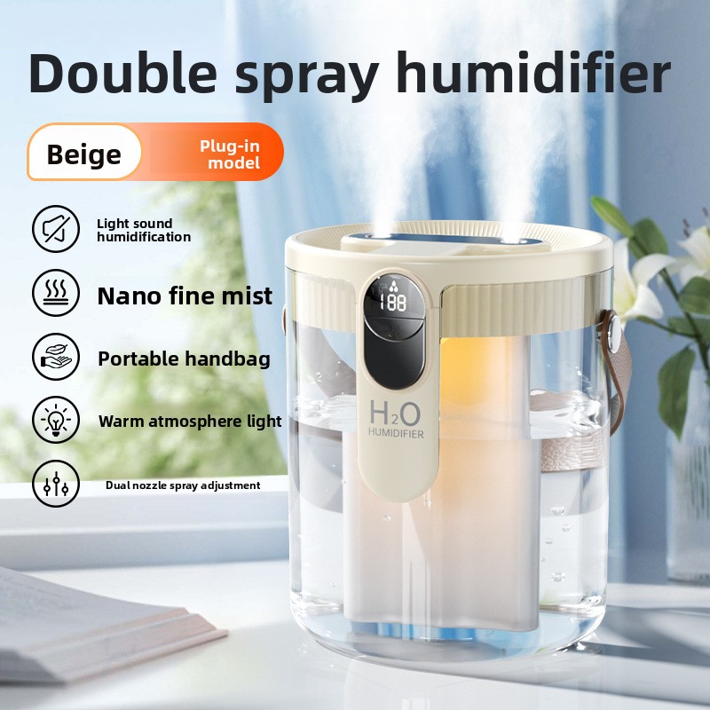 Beige-double nozzle-usb plug-in-warm nightlight
