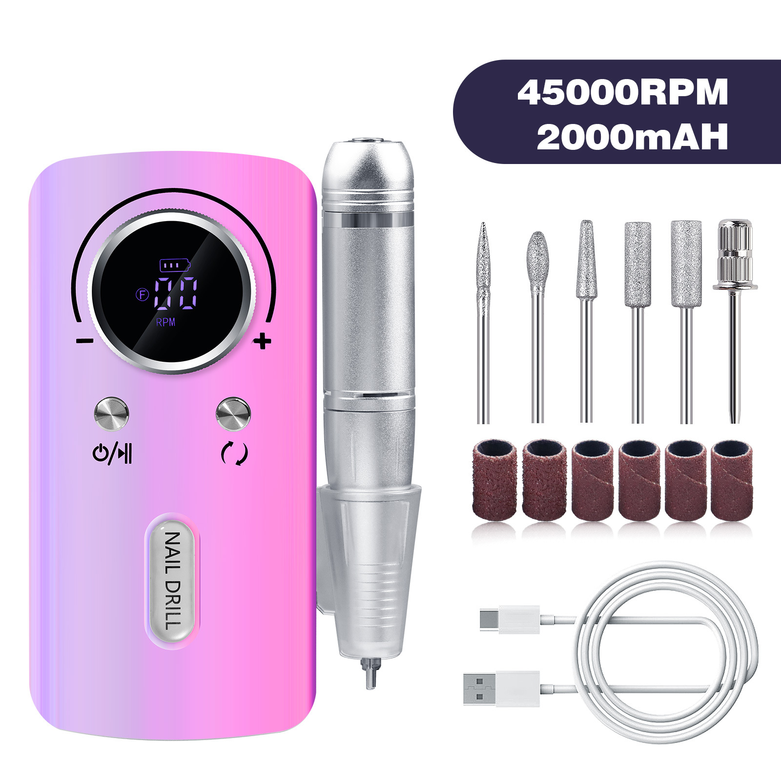 Broyeur USB violet irisé v1