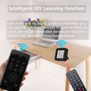 Tuya Wifi IR telecomando con sensore di temperatura e umidità sistema di casa intelligente compatibile schermo LCD digitale Max Voltage 5V - Product Image 5