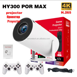 Android akıllı ev projektör çekim oyunları Proyectores HY300 Pro Max elde kullanılır oyun konsolu sopa 4K Mini Video akıllı projektör - Product Image 3