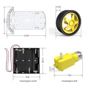 Günstige 2/4WD Roboter Smart Car Chassis Kits mit Speed Encoder für Arduino 51 DIY Education STEM Roboter Smart Car Kit für Studenten