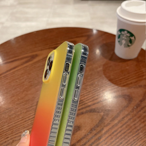 เคสฝาหลัง PC เนื้อนิ่มกันกระแทกหลากสีไล่ระดับสีสำหรับ iPhone 15 14 Plus 13 12 11 Pro Max เคสโทรศัพท์มือถือสีนีออน - Product Image 3