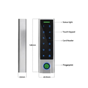 Control DE ACCESO biométrico de huellas dactilares con aplicación Tuya IP68 teclado impermeable pantalla táctil lector de tarjetas RFID con aplicación TTLCOK - Product Image 5