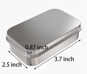 Wholesale Custom Printed Metal <strong>Hinged</strong> Tin <strong>Box</strong> Small Rectangular Tin <strong>Box</strong> for Storage - Product Image 6