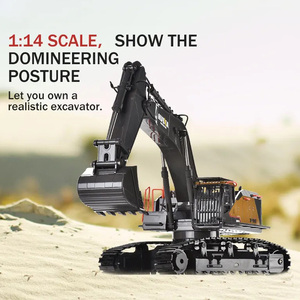 2.4G 1/14 Scale 22CH Alloy <strong>RC</strong> Excavator <strong>Black</strong> Color Construction Machine Truck <strong>Toys</strong> - Product Image 3
