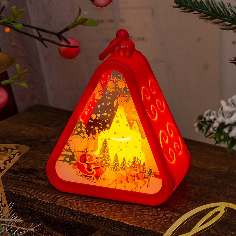 Triangular lantern - Red elk