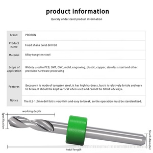 用于钻孔PCB电路板的高精度硬质合金微型钻头组硬质合金钻头 - Product Image 4
