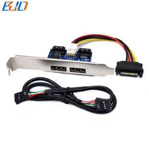 2 * Power Over ESATA USB 2.0 9Pin adaptörü dönüştürücü genişletme kartı SATA SATA güç kablosu ile 2.5 "3.5" sabit Disk sürücü - Product Image 2