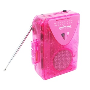 盒式录音机便携式盒式录音机透明音频mp3转换器随身听播放器迷你粉色随身听 - Product Image 2