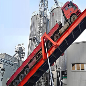 Logistics Engineering Mining Self Dumping Machine, Automatic <strong>Unloading</strong> Tool Hydraulic Flip Plate <strong>Unloading</strong> Platform