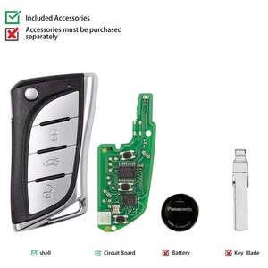 Arayüz XNLEX0EN Lexus için evrensel kablosuz uzaktan anahtar 3 düğmeli araç tuşları - Product Image 6