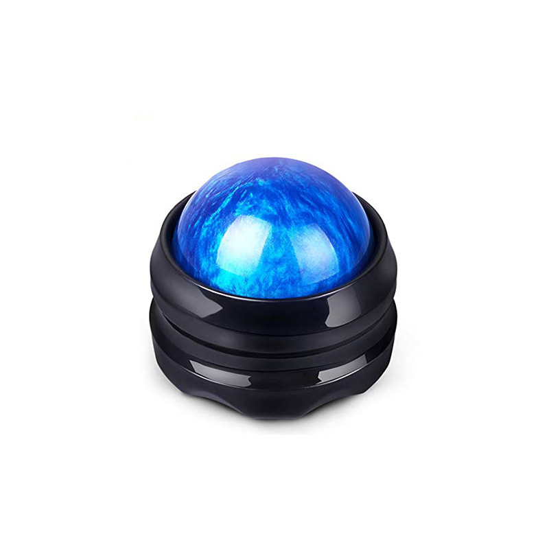 Blue ball on black base
