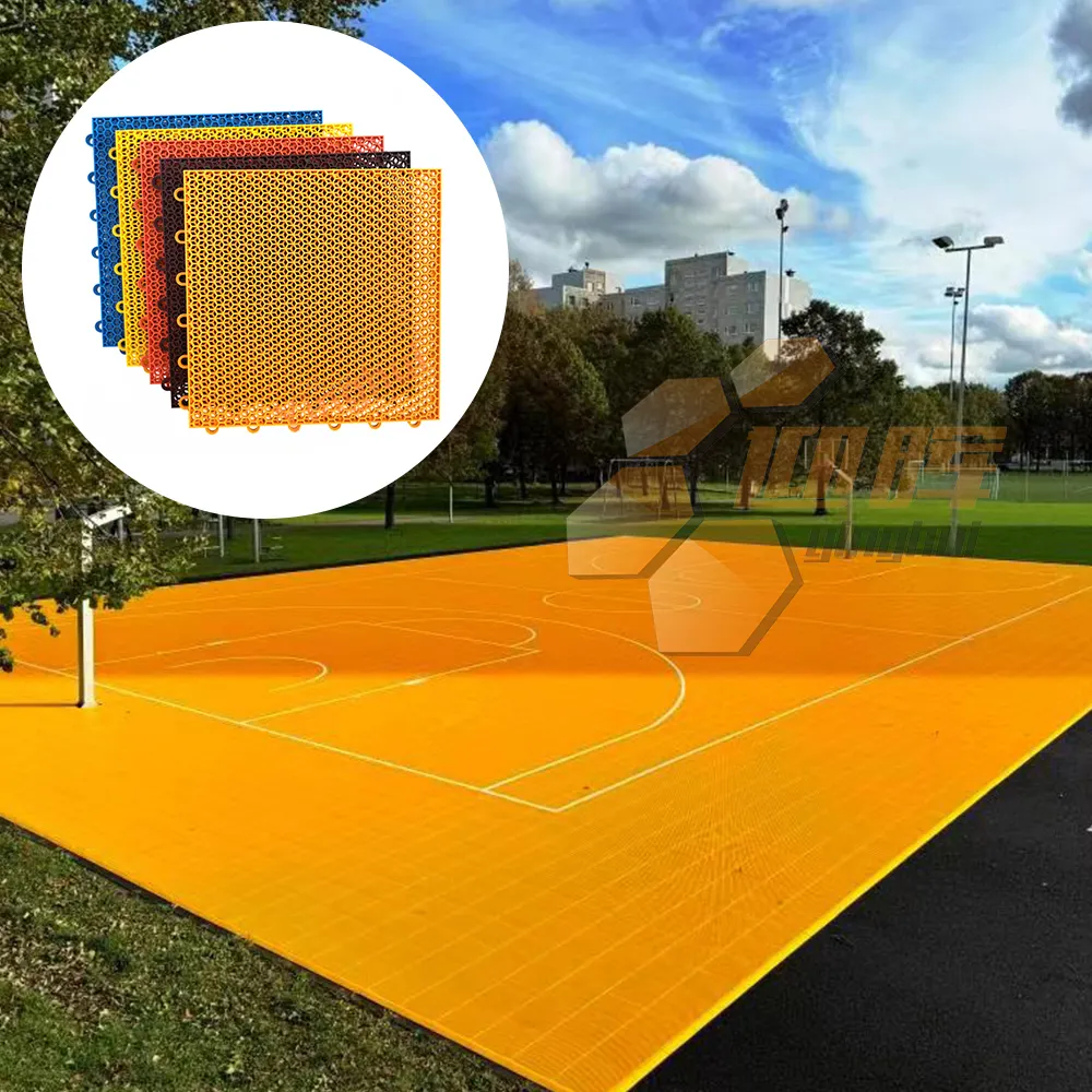 O-01 30x30 Customised Basketball Flooring Sport Court Tiles Outdoor Flooring For Gym/Tennis/Badminton/Volleyball Court