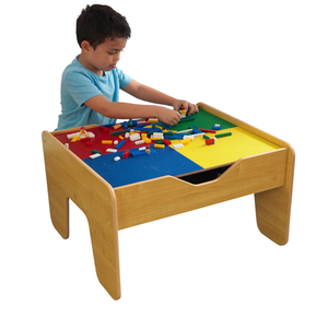 Hot Selling Reversible Top Aktivität stabelle Bausteine Kids Wooden Play Activity <span class=keywords><strong>Table</strong></span> - Product Image 1