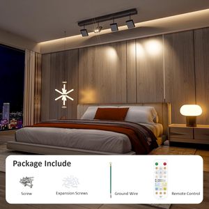 SCON Modern 4-Light LED hüzme aydınlatma kiti 24W dim tavan Spot işıklar dönebilir CCT parlaklık Dimmer uzaktan kontrollü - Product Image 6